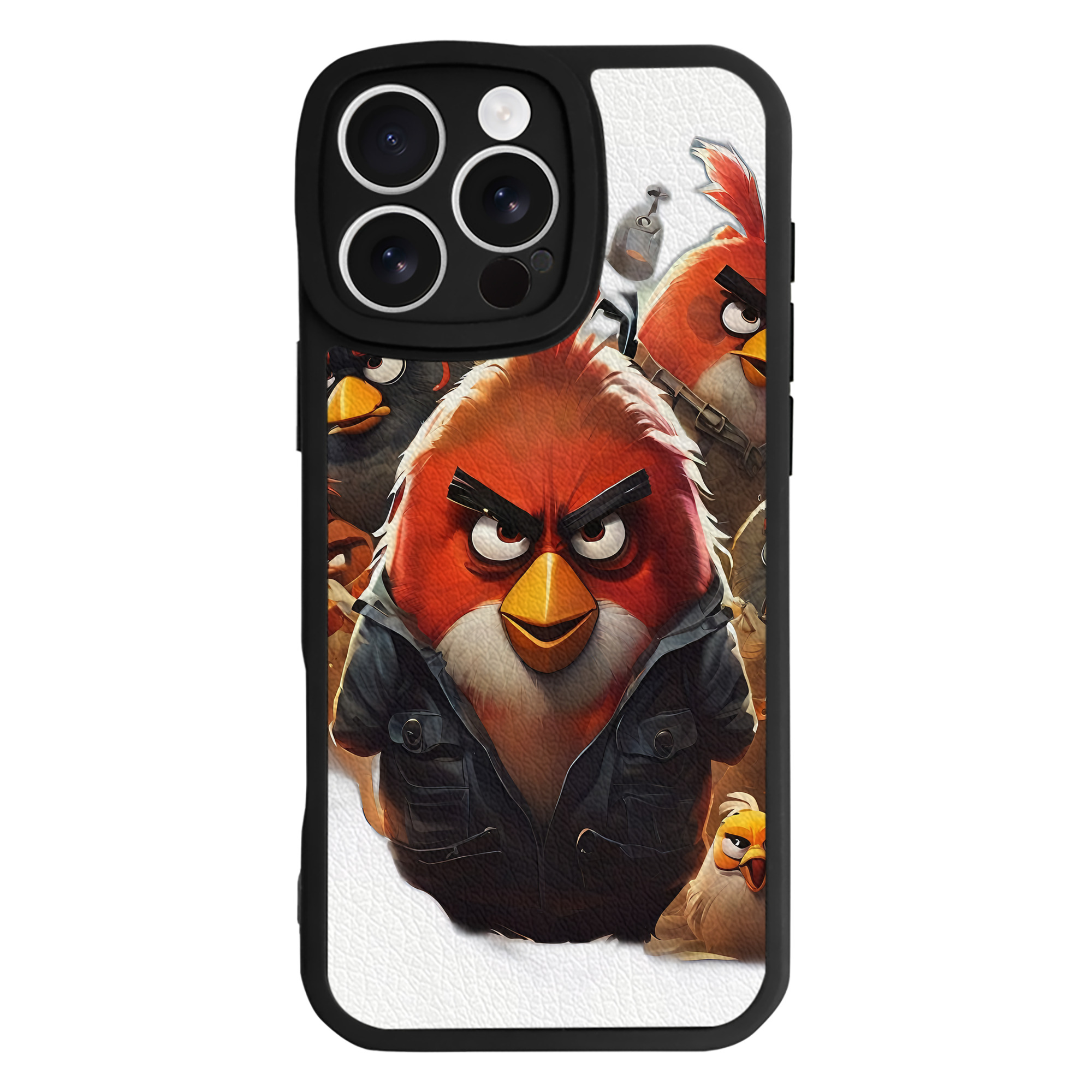 （画像用） Angry Birds アングリーバード 【iPhone 16シリーズ対応】シリコンスマホケース（レザー調） 材質：シリコン